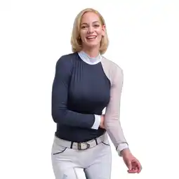 Decathlon Dames polo met lange mouwen Cavalliera Modern aanbieding