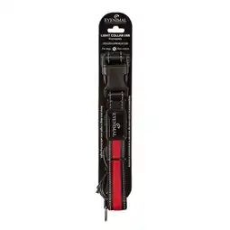 Decathlon Lichtgevende hondenhalsband LIGHT COLLAR USB Rechargeable rood aanbieding