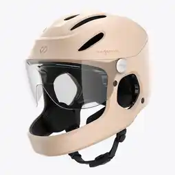 Decathlon Virgo Integral Champagne - Integrale Urban-helm met vizier en achterlicht aanbieding