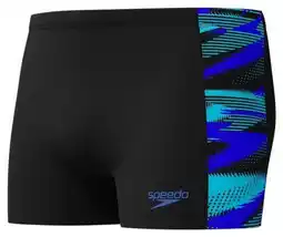 Decathlon Speedo Men's Eco+ H-Boom Panel Aqsh Swimsuit Black and Blue aanbieding