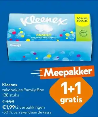 OKay Kleenex zakdoekjes Family Box 128 stuks aanbieding