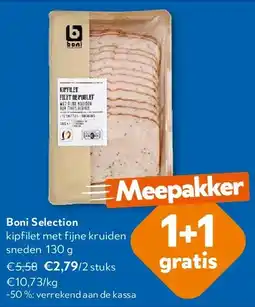 OKay Boni Selection kipfilet met fijne kruiden sneden 130 g aanbieding
