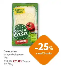 OKay Come a casa lasagne bolognese 1 kg aanbieding