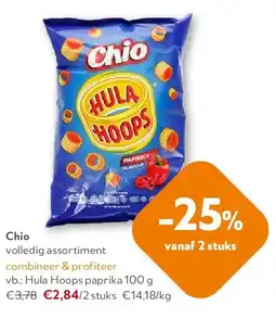 OKay Chio Hula Hoops paprika 100 g aanbieding