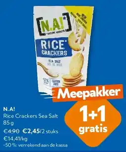 OKay N.A! Rice Crackers Sea Salt 85 g aanbieding