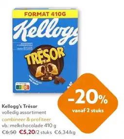 OKay Kellogg’s Trésor melkchocolade 410 g aanbieding
