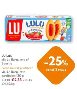 OKay LU Lulu La Barquette aardbeien 120 g aanbieding