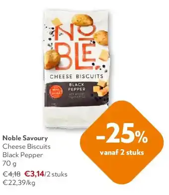 OKay Noble Savoury Cheese Biscuits Black Pepper 70 g aanbieding