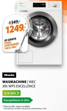 Expert Miele WASMACHINE WEC 395 WPS EXCELLENCE aanbieding