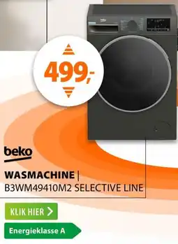 Expert Beko WASMACHINE B3WM49410M2 SELECTIVE LINE aanbieding