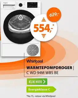 Expert Whirlpool WARMTEPOMPDROGER C WD 94M WBS BE aanbieding
