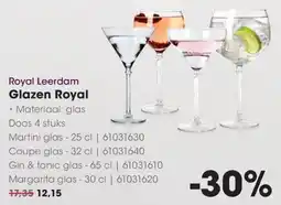 Hanos Royal Leerdam Glazen Royal aanbieding