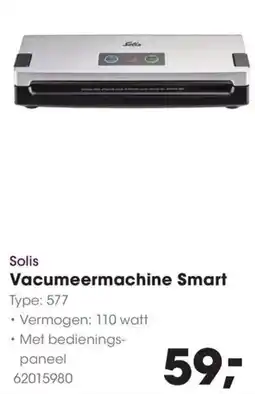 Hanos Solis Vacumeermachine Smart aanbieding