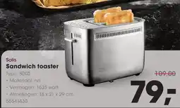 Hanos Solis Sandwich toaster aanbieding
