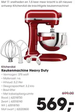 Hanos KitchenAid Keukenmachine Heavy Duty aanbieding