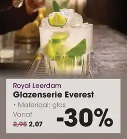 Hanos Royal Leerdam Glazenserie Everest aanbieding