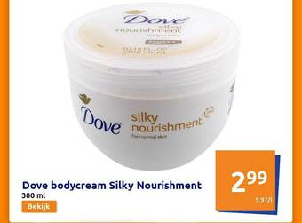Action Dove Bodycream Silky Nourishment aanbieding