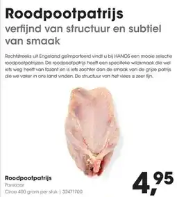 Hanos Roodpootpatrijs aanbieding