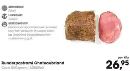 Hanos Runderpastrami Chateaubriand aanbieding