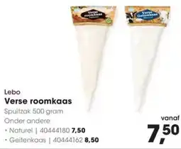 Hanos Lebo Verse roomkaas aanbieding