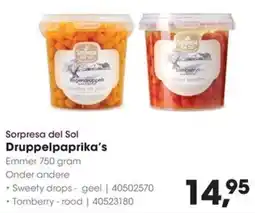 Hanos Sorpresa del Sol Druppelpaprika's aanbieding