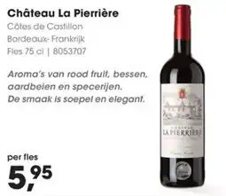 Hanos Château La Pierrière Côtes de Castillon aanbieding