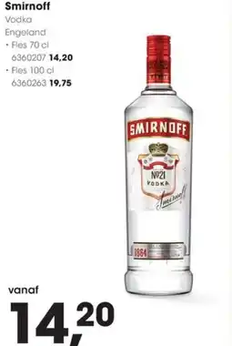 Hanos Smirnoff Vodka aanbieding
