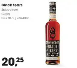 Hanos Black tears Spiced rum aanbieding
