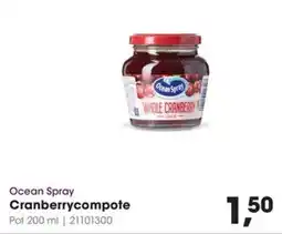 Hanos Ocean Spray Cranberrycompote aanbieding