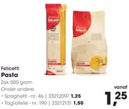Hanos Felicetti Pasta aanbieding