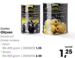 Hanos Cartier Olijven aanbieding