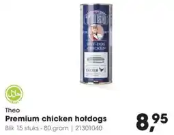 Hanos Theo Premium chicken hotdogs aanbieding