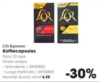 Hanos L'Or Espresso Koffiecapsules aanbieding