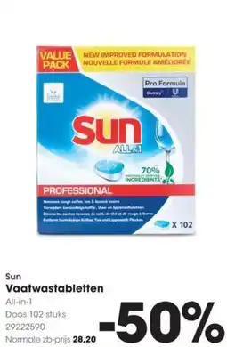 Hanos Sun Vaatwastabletten All-in-1 aanbieding
