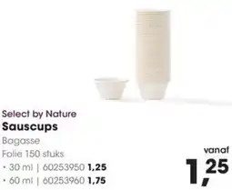 Hanos Select by Nature Sauscups Bagasse aanbieding