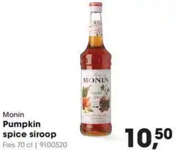 Hanos Monin Pumpkin spice siroop aanbieding