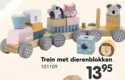 Happyland Trein met dierenblokken aanbieding