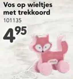Happyland Vos op wieltjes met trekkoord aanbieding