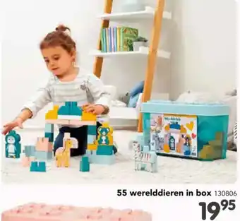 Happyland 55 werelddieren in box aanbieding