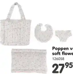 Happyland Poppen verzorgingstas met toebehoren soft flowers aanbieding