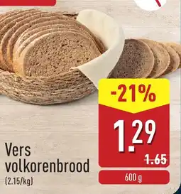 ALDI Vers volkorenbrood aanbieding