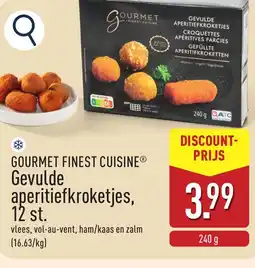 ALDI Gourmet finest cuisine gevulde aperitiefkroketjes aanbieding