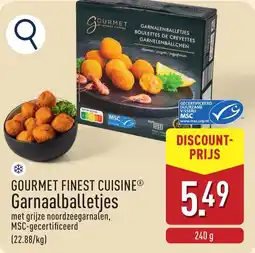 ALDI Gourmet finest cuisine garnaalballetjes aanbieding