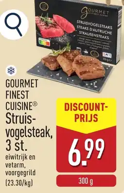 ALDI Gourmet finest cuisine struisvogelsteak, aanbieding