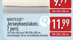 ALDI NOVITESSE Jerseyhoeslaken aanbieding