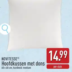 ALDI Novitesse hoofdkussen met dons aanbieding
