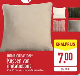 ALDI Home creation kussen van imitatiebont aanbieding