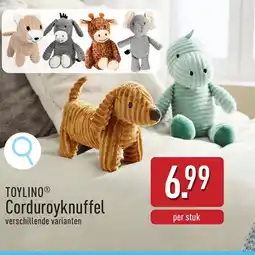 ALDI Toylino corduroyknuffel aanbieding