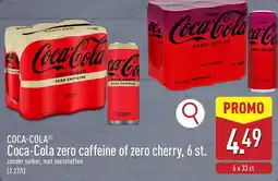 ALDI Coca-Cola zero caffeine of zero cherry aanbieding