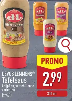 ALDI Devos lemmens tafelsaus aanbieding